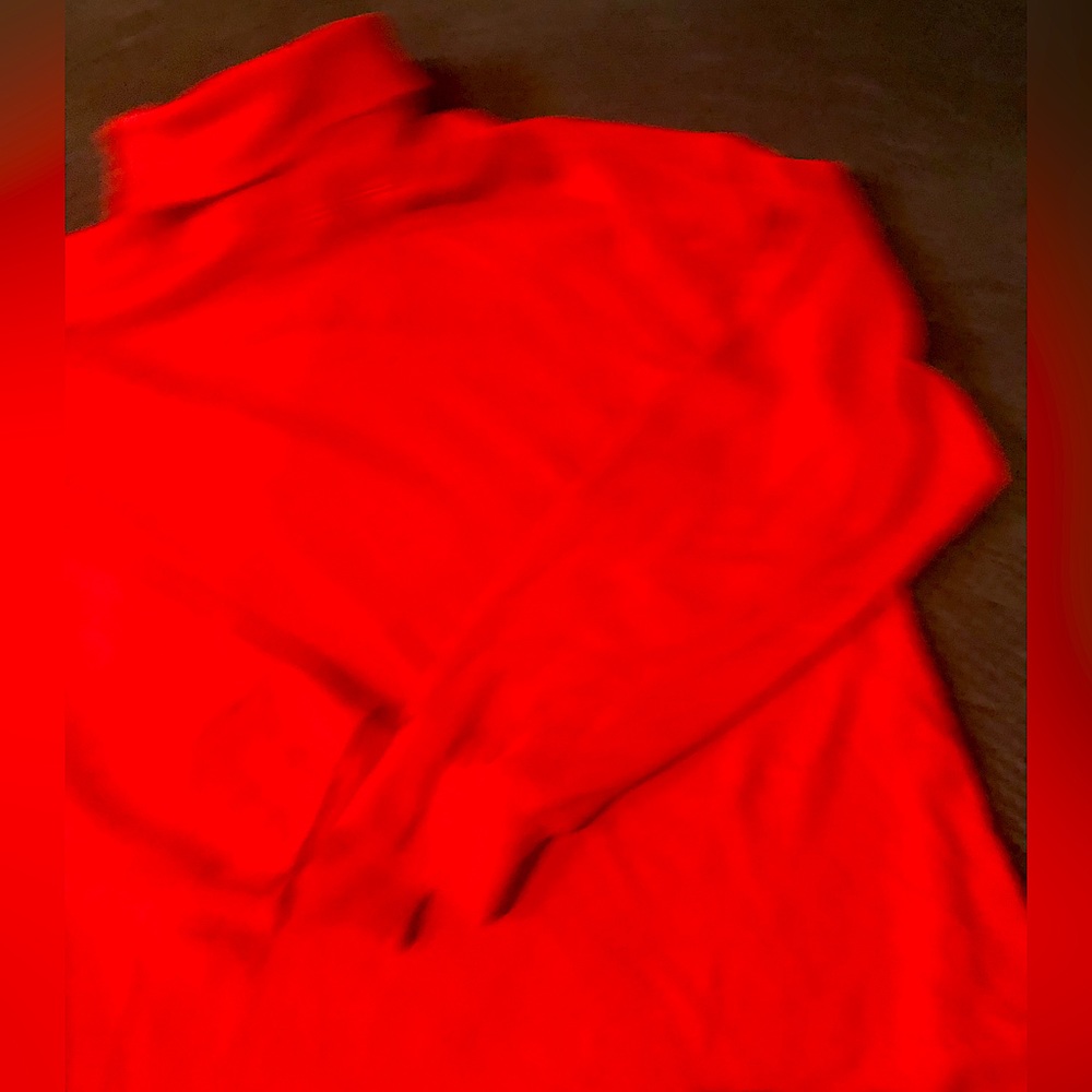 Vintage red turtleneck with embroidered logo